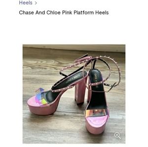 Chase and Chloe  spiked platform irridecent party shoes